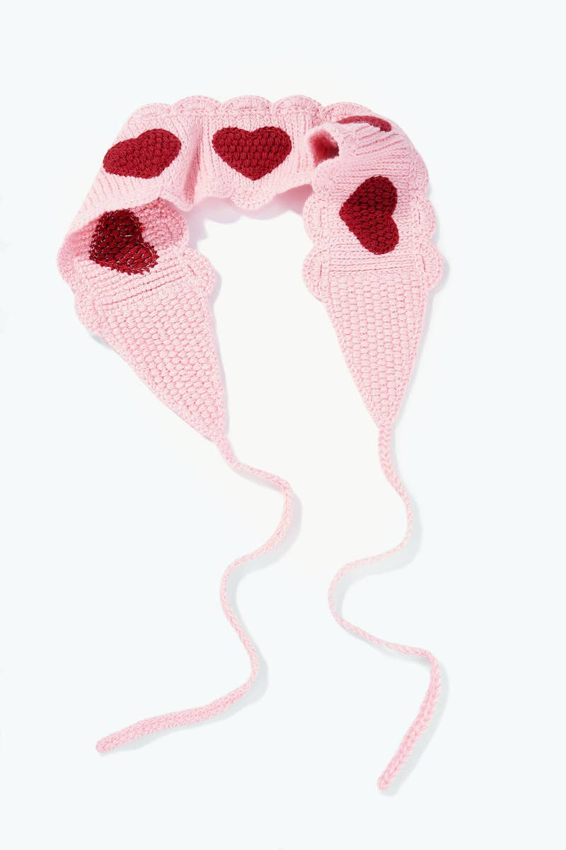 Crochet heart bandana ST314HS