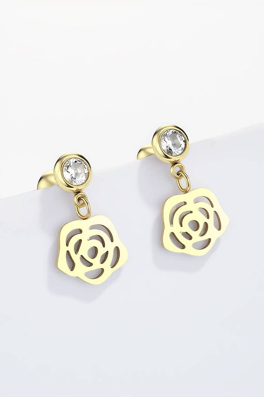 Stainless steel earrings 124AQ362