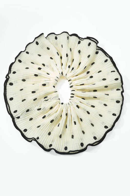 Polka dot pleated scrunchie FQ233XQ