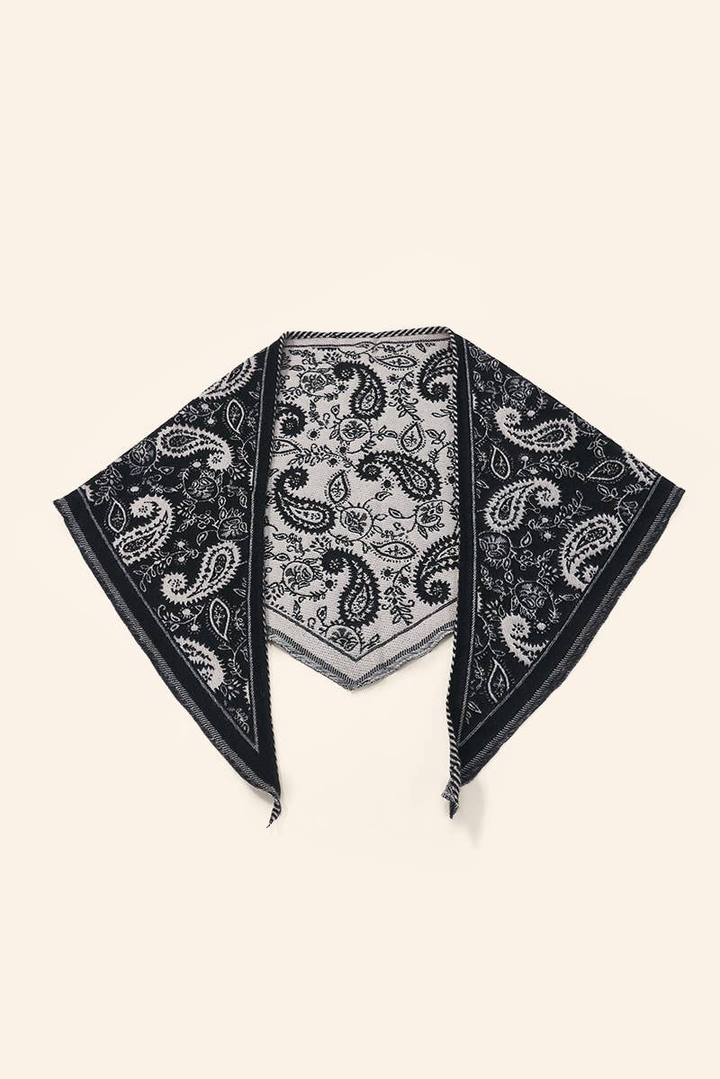 Écharpe triangle motif cachemire FL607DF