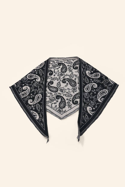 Écharpe triangle motif cachemire FL607DF