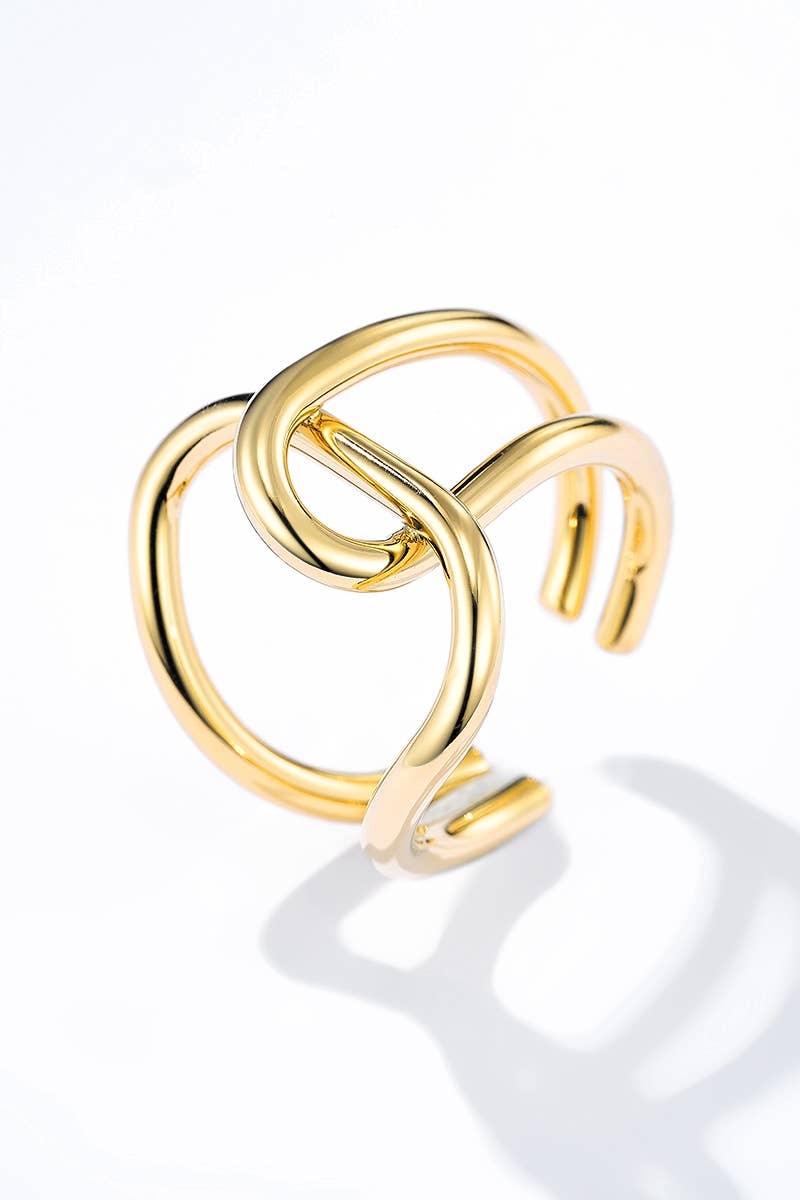 Intertwined stainless steel ring 424AQ150