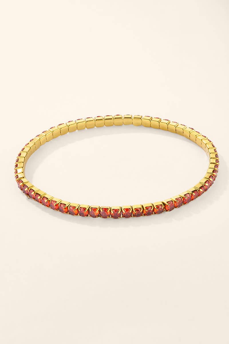 Bracelet rivière élastique en acier inoxydable 324AQ409