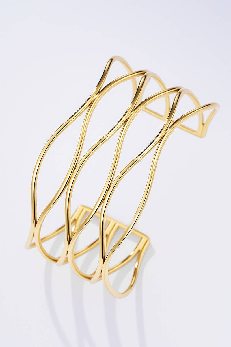 Stainless steel bangle bracelet 324AQ306