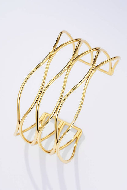 Stainless steel bangle bracelet 324AQ306