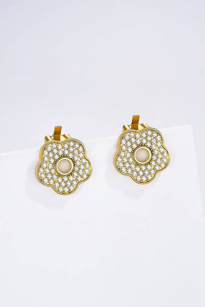 124RX224 stainless steel clip-on earrings