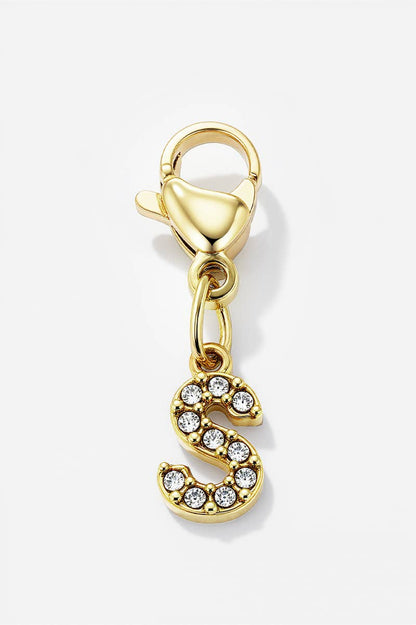 Charm breloque strassé CHARM-LETTRES-STRASS