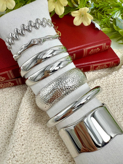 Set of 6 stainless steel bracelets SET270