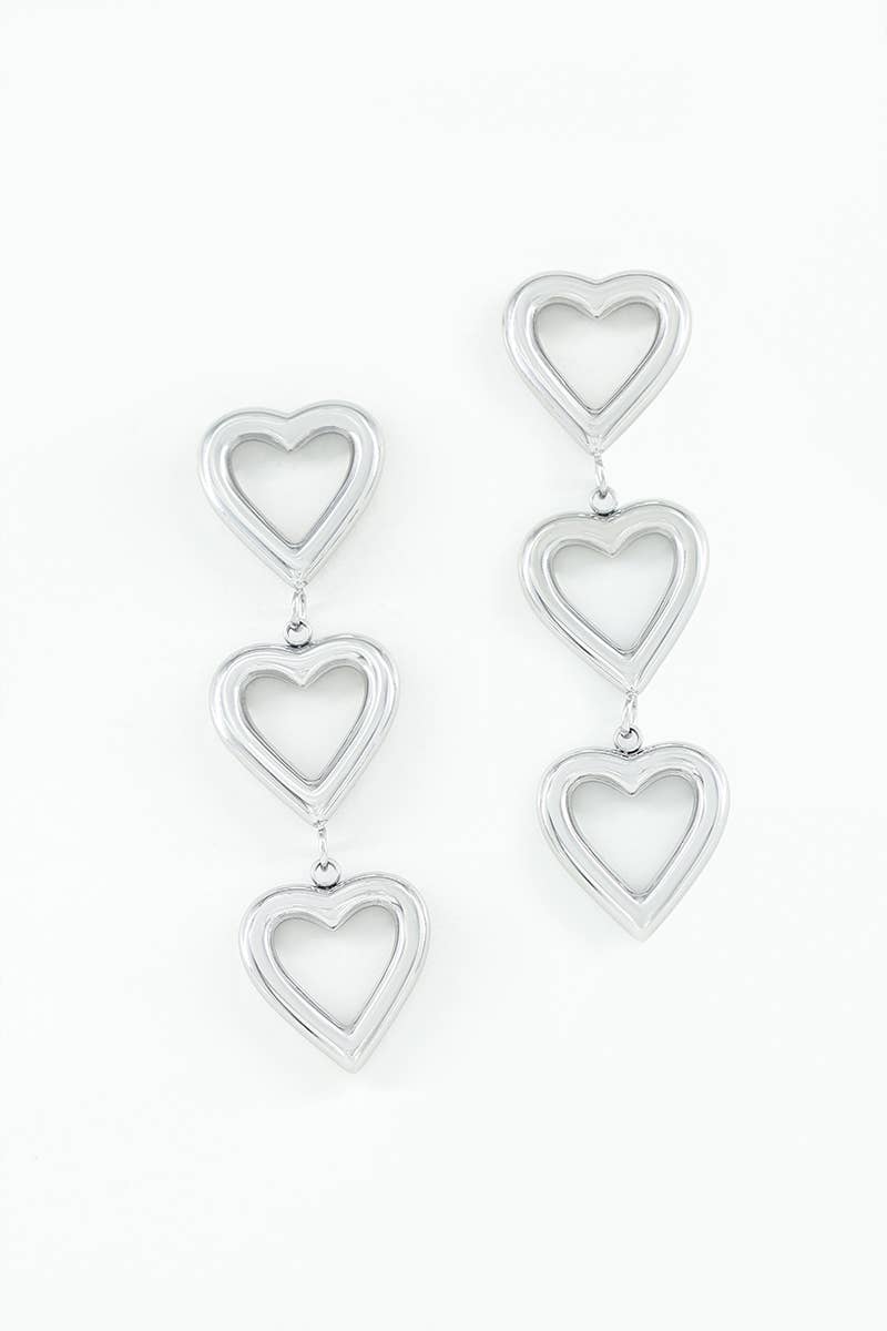 Boucles d'oreilles en acier inoxydable 124AQ303