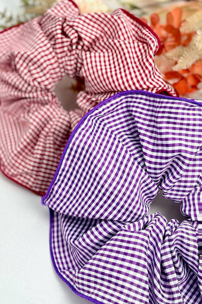 Chouchou à carreaux vichy 20cm FQ57