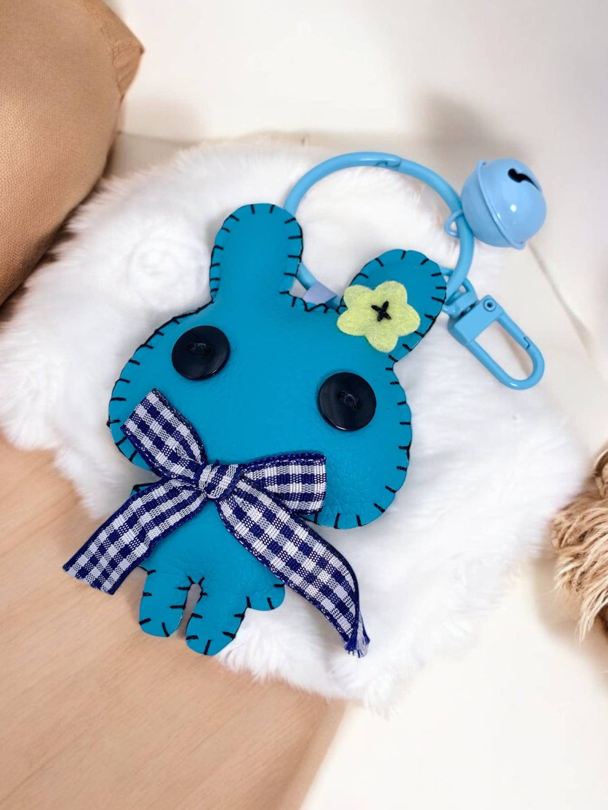 Plush keychain with bell JSG62