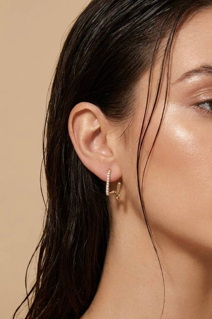 124YTG05 stainless steel earrings