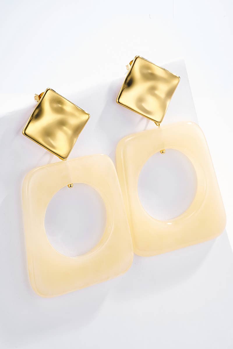 124CP03 stainless steel earrings