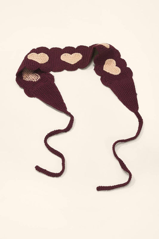 Bandana en crochet cœurs ST360HS