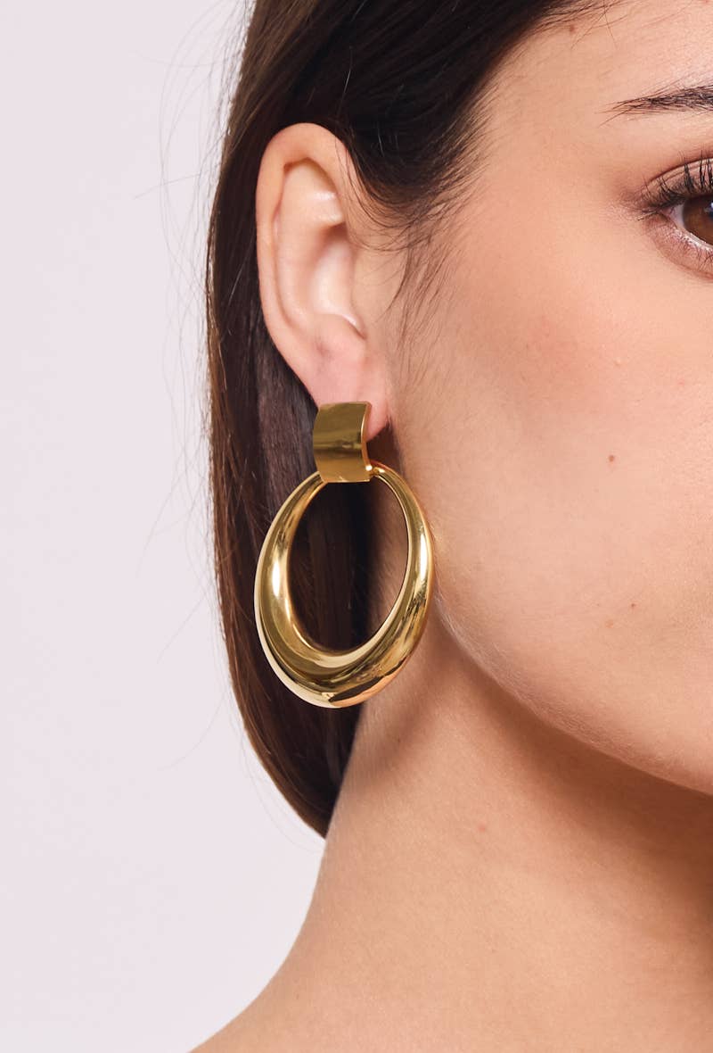 124AQ360 stainless steel earrings