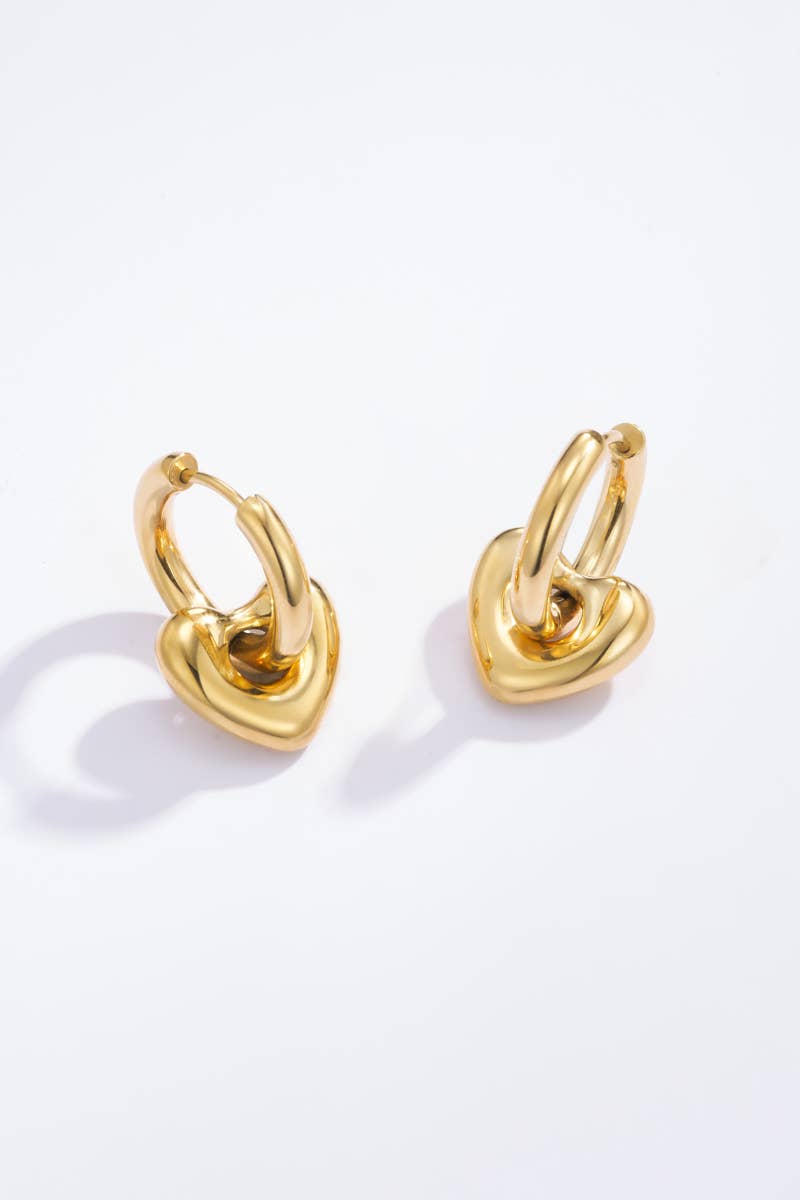 Boucles d'oreilles créoles avec cœur 124AQ64