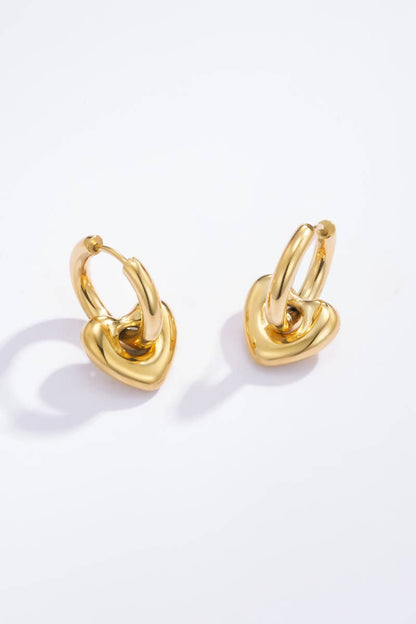 Boucles d'oreilles créoles avec cœur 124AQ64