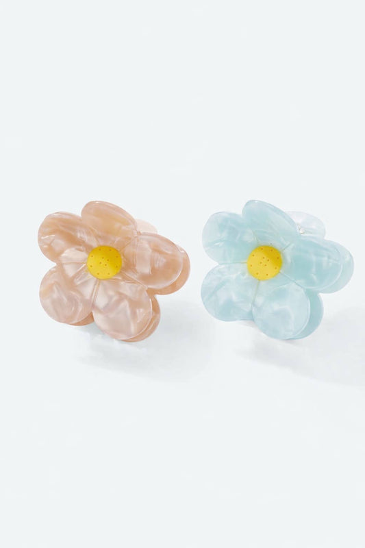 Mother-of-pearl flower hair clip 5.5cm YH140LY