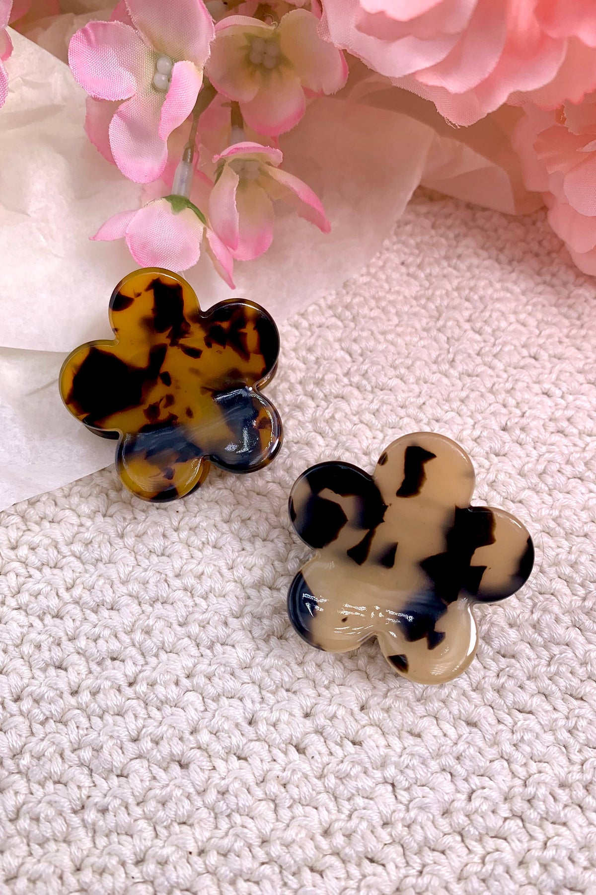 Leopard flower mini claw clip 4cm YH51