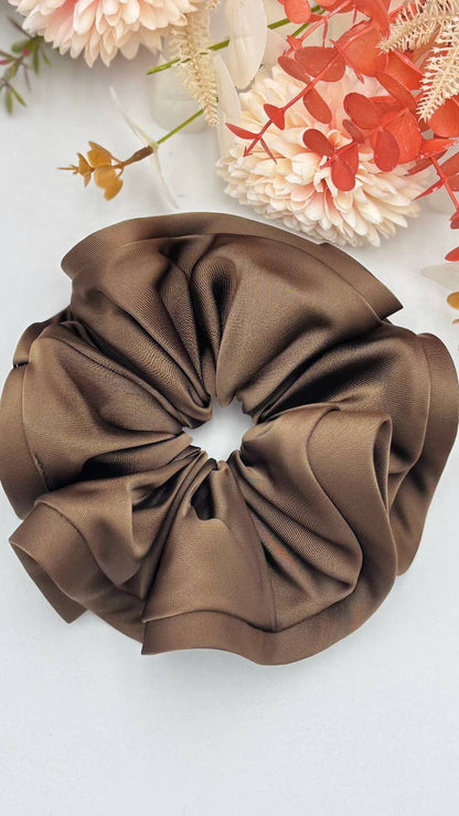 15cm satin ruffled scrunchie FQ52