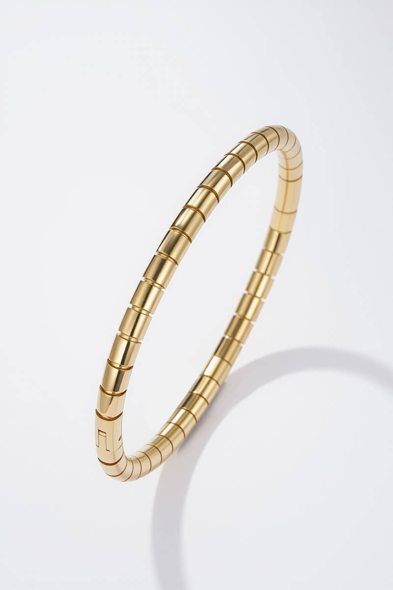 Stainless steel bangle bracelet 324AQ286
