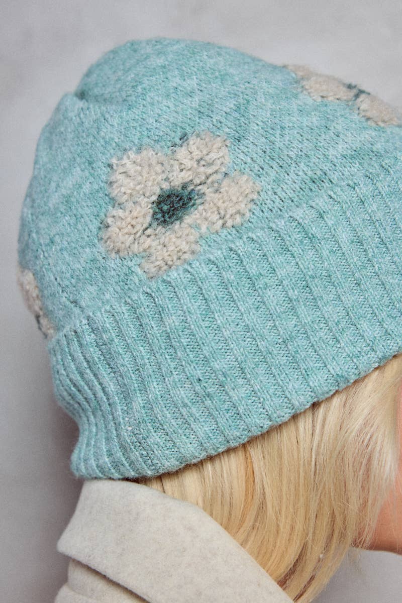 Floral wool beanie MJ206SD