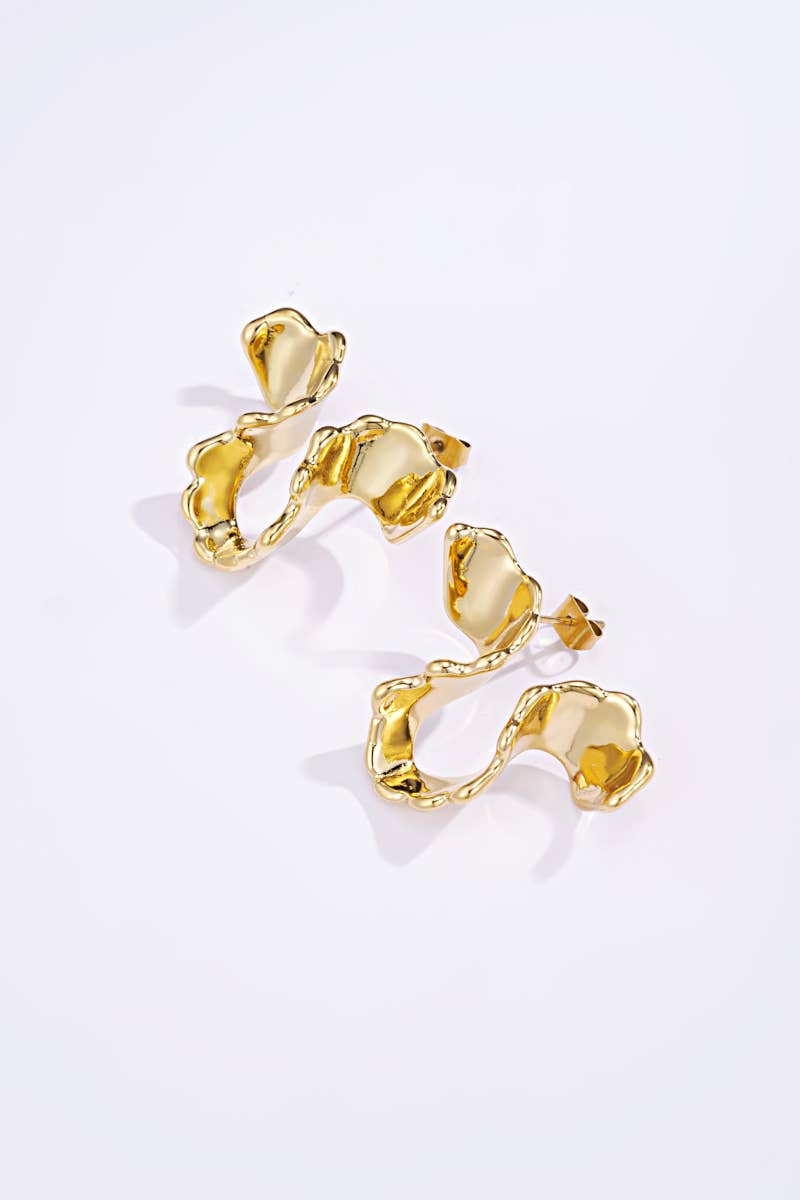 Boucles d'oreilles puces en acier inoxydable 124AQ164