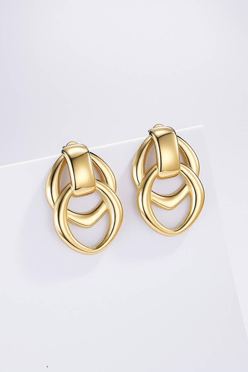 Boucles d'oreille en acier inoxydable 124AQ503