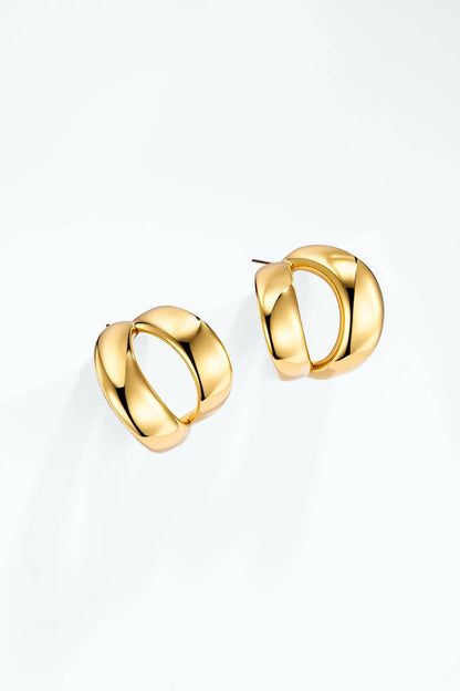 Boucles d'oreilles demi-créoles en acier inoxydable 124AQ751