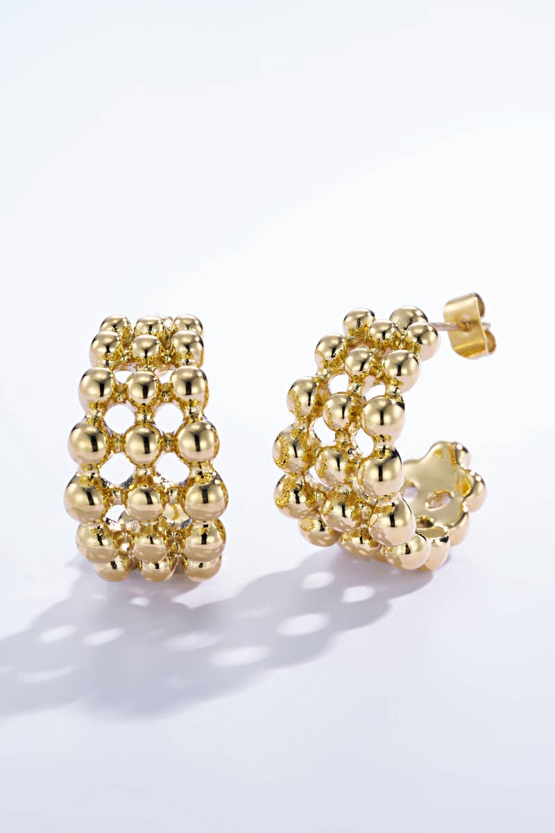 Boucles d'oreilles demi créoles en acier inoxydable 124AQ186