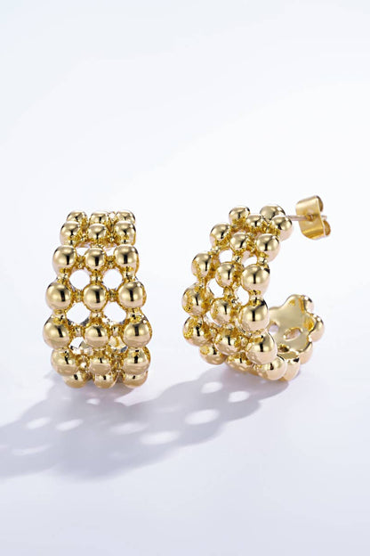 Boucles d'oreilles demi créoles en acier inoxydable 124AQ186
