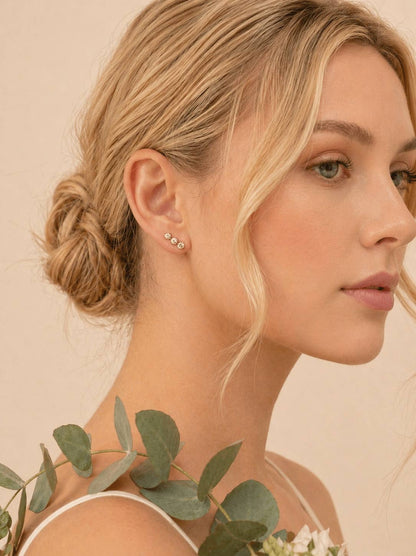 Boucles d'oreilles en acier inoxydable 124AQ690