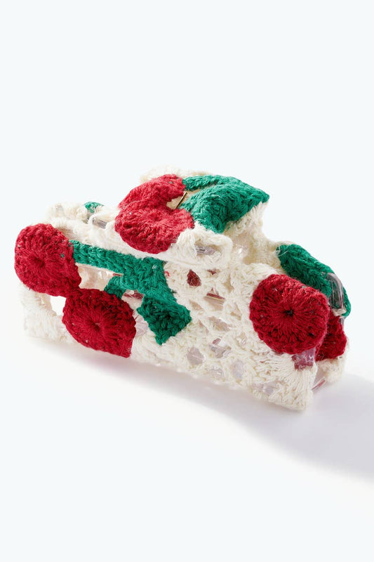 Pince à cheveux crochet fleurs 11cm YH307HS