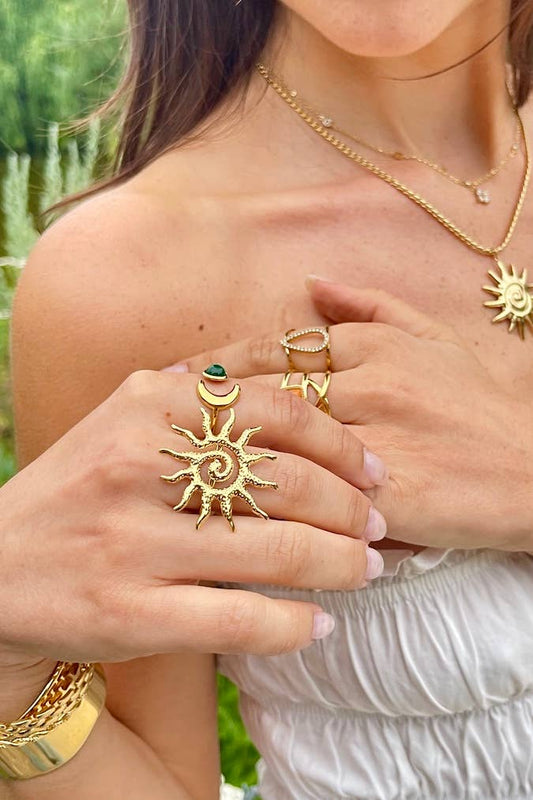 Stainless steel Sun ring 424AQ149