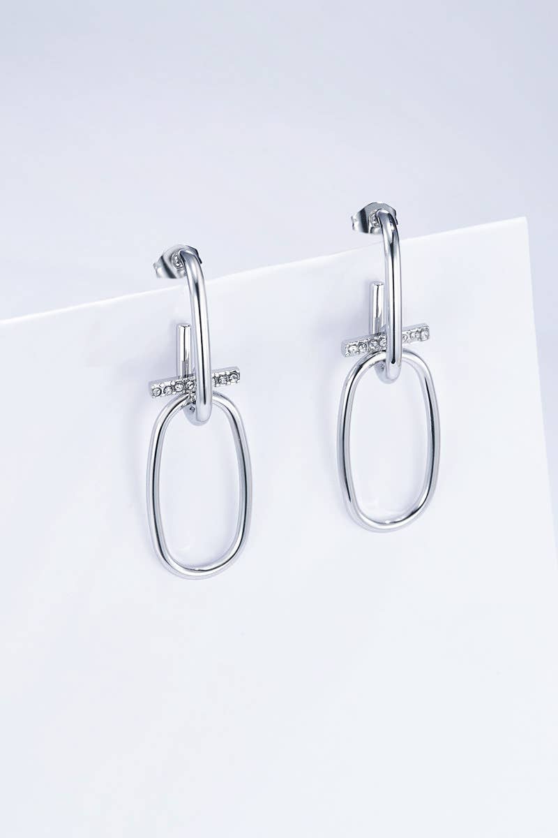 124RX80 stainless steel earrings