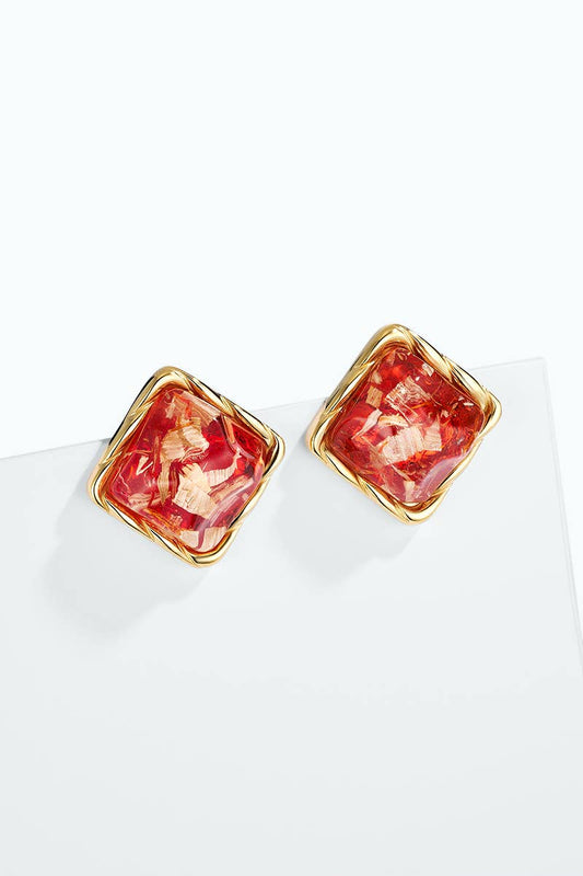 124AQ595 stainless steel earrings