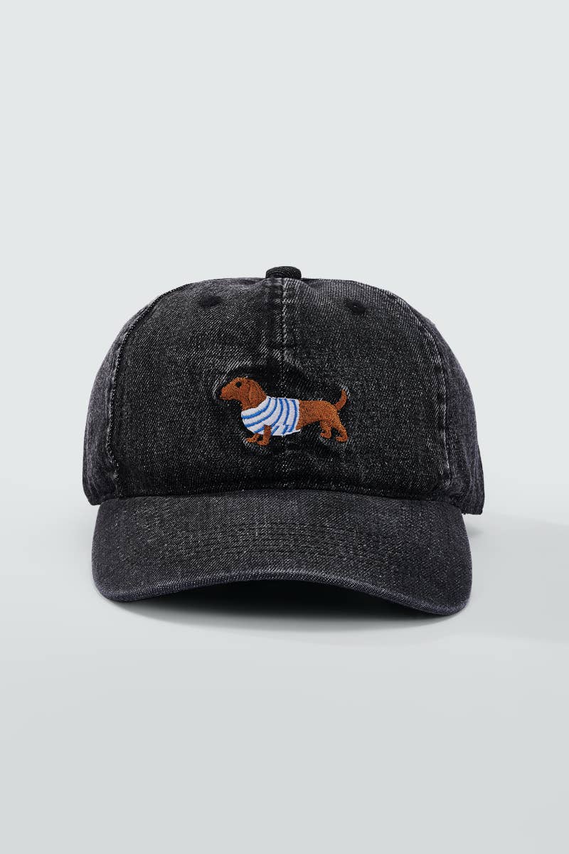 Cotton cap with MJ320HK dog embroidery