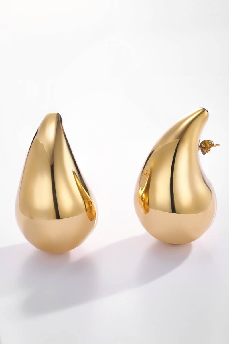 Boucles d'oreilles gouttes XL en acier inoxydable 124YC10