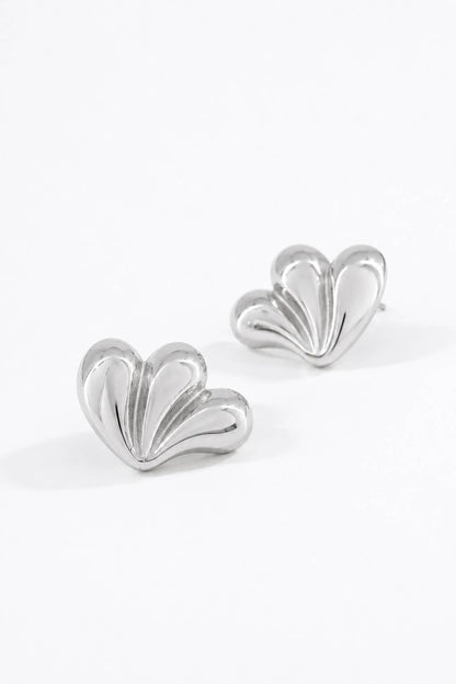 Boucles d'oreilles éventail en acier inoxydable 124AQ297