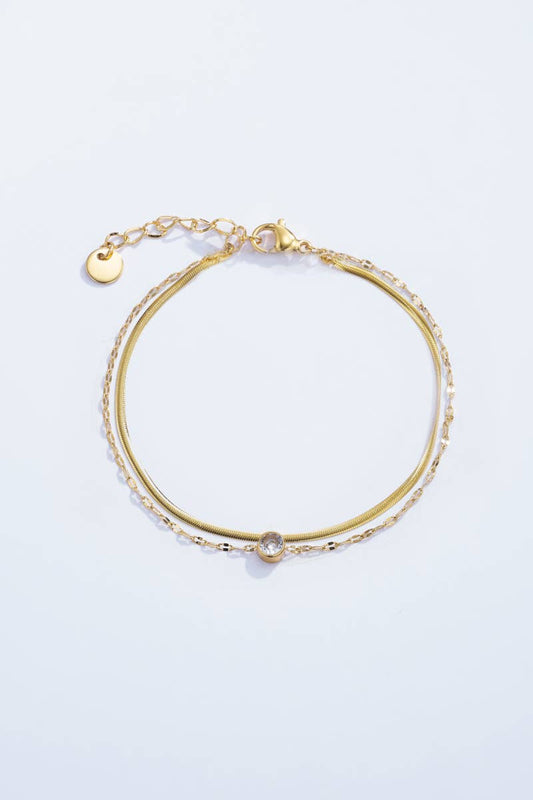 Bracelets double en acier inoxydable 324AQ17