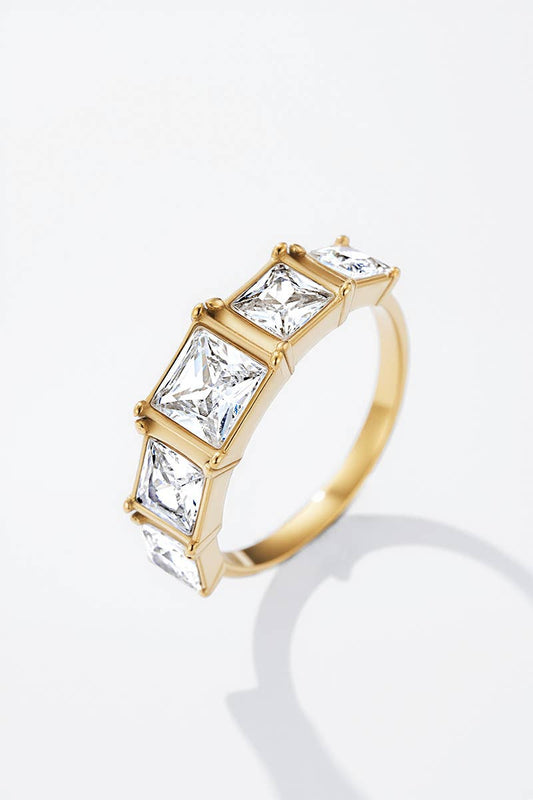 Stainless steel Princess ring 424CA51