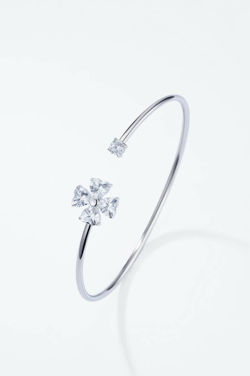 Stainless steel bangle bracelet 324AQ334