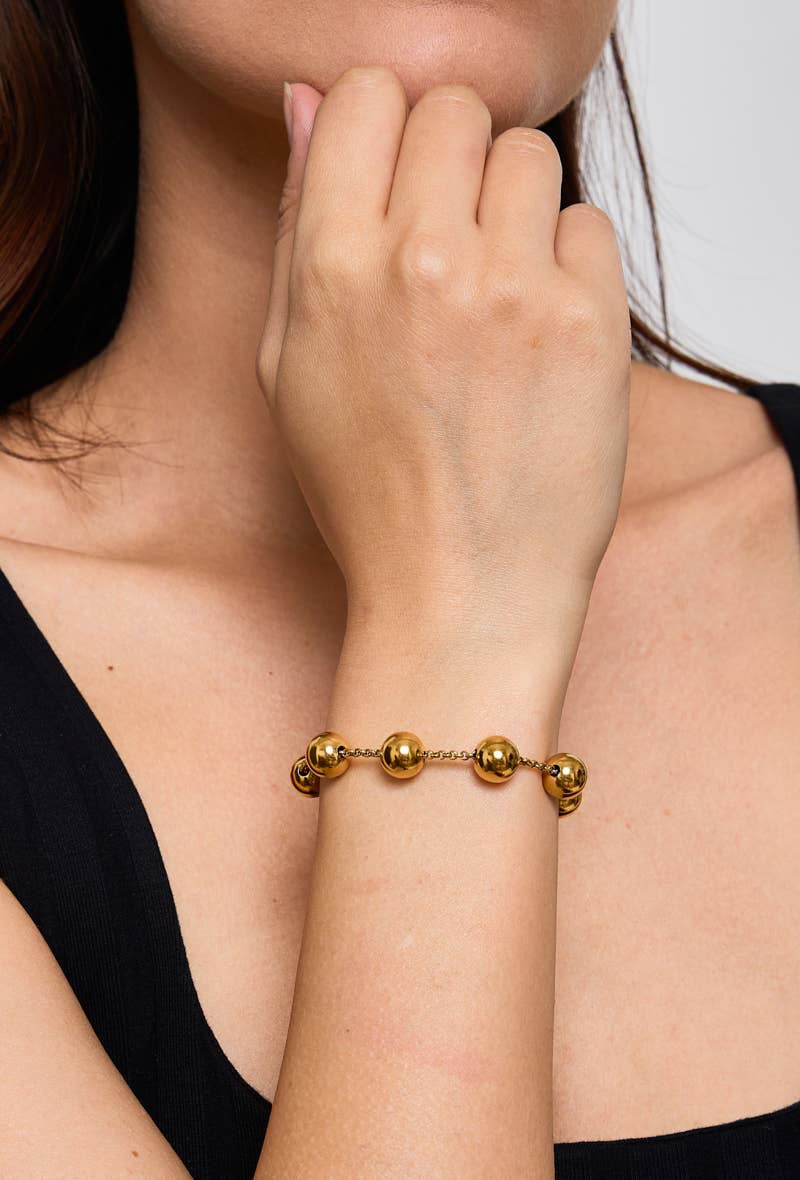 Stainless steel ball bracelet 324YC01