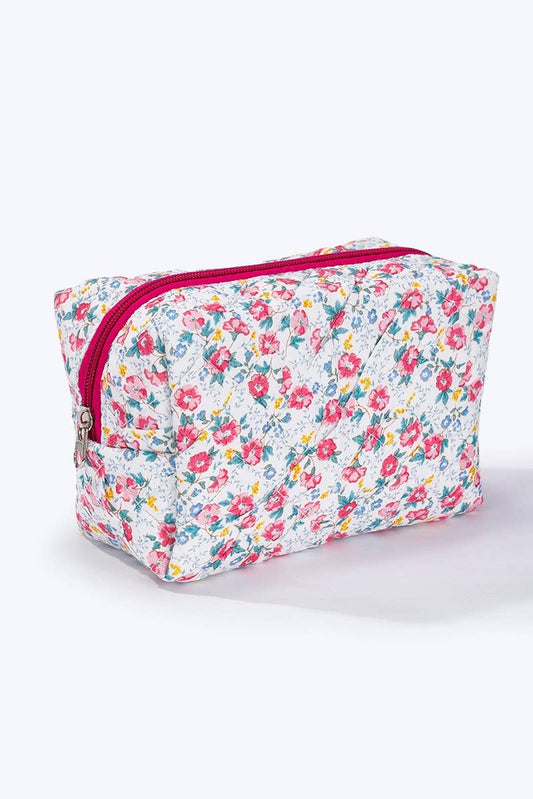 Quilted floral print toiletry bag CY315JH