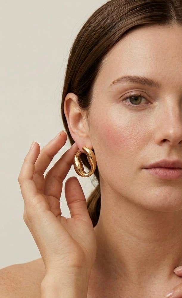 Boucles d'oreilles pendantes en acier inoxydable 124AQ162