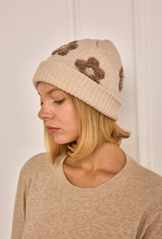 Floral wool beanie MJ206SD