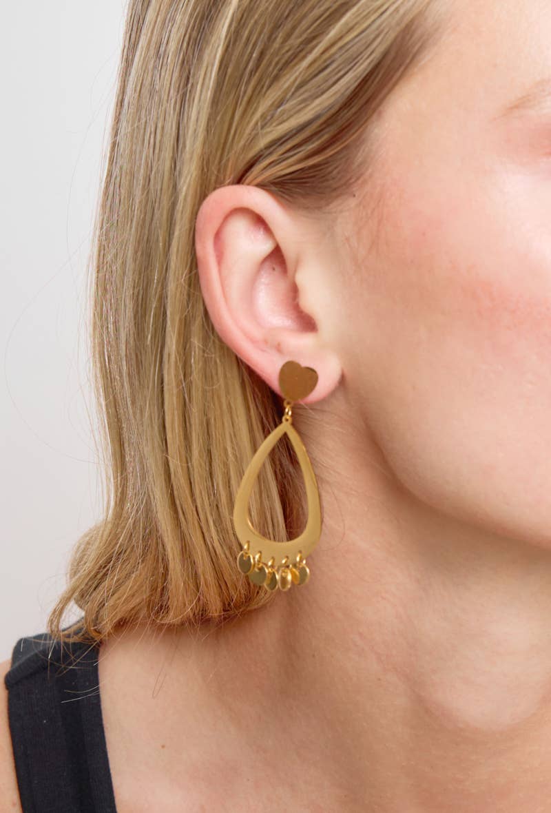 Boucles D'Oreilles Pendantes En Acier Inoxydable 124ZT10