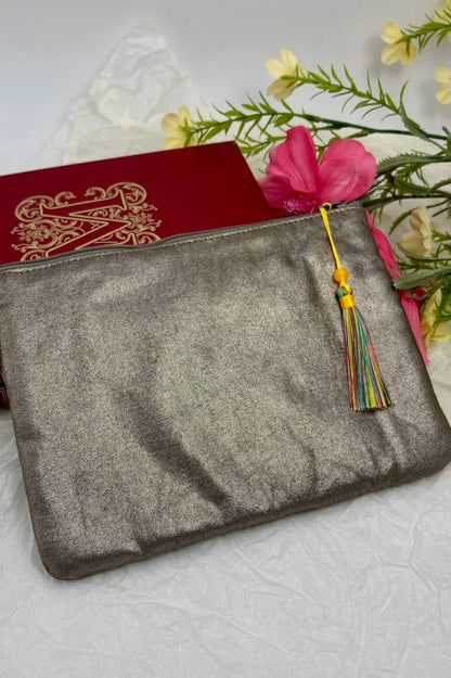 Metallic cotton makeup bag CY103DM