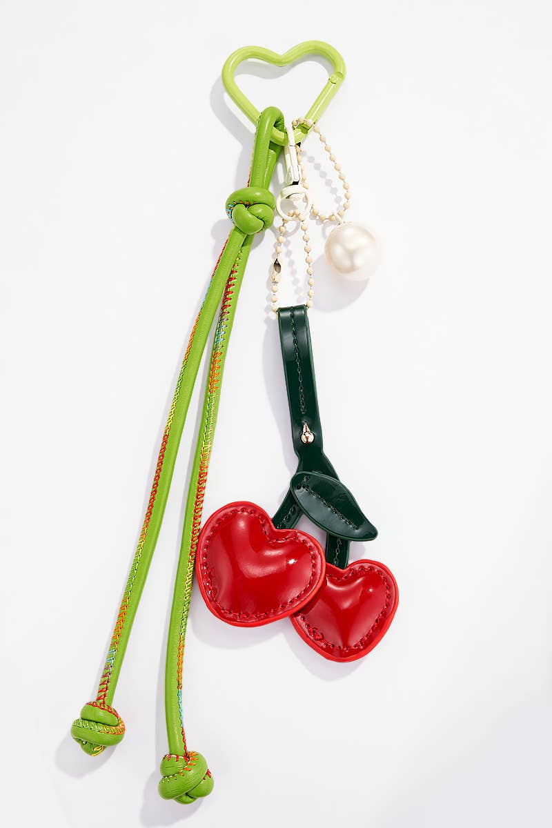 Cherry bag charm and keychain PC21