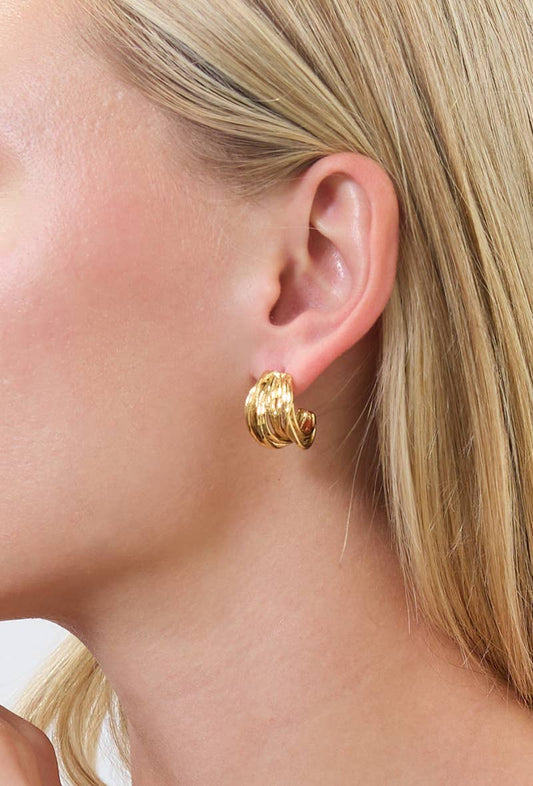 Boucles d'oreilles en acier inoxydable 124AQ236